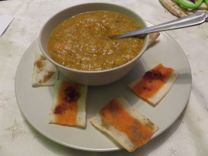 Soupe de carotte, patate douce et coriandre