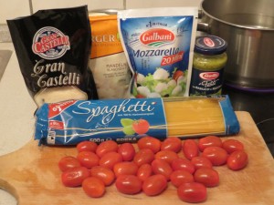 Ingrédients_Spaghetti au pesto